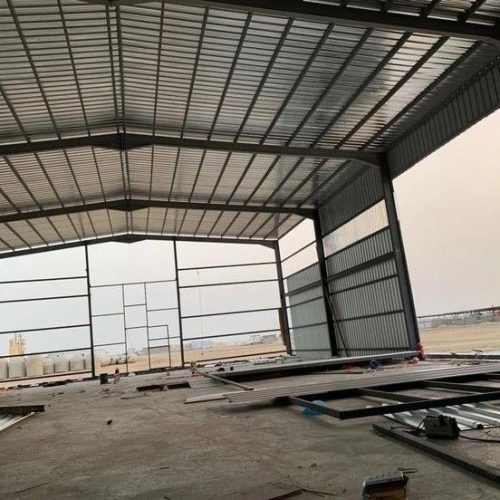 تركيب هيكل حديد لهنجر مستودع بالرياض
